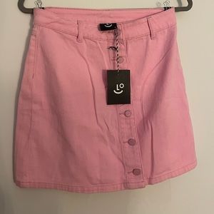 Lazy oaf new with tags button down mini skirt in soft denim